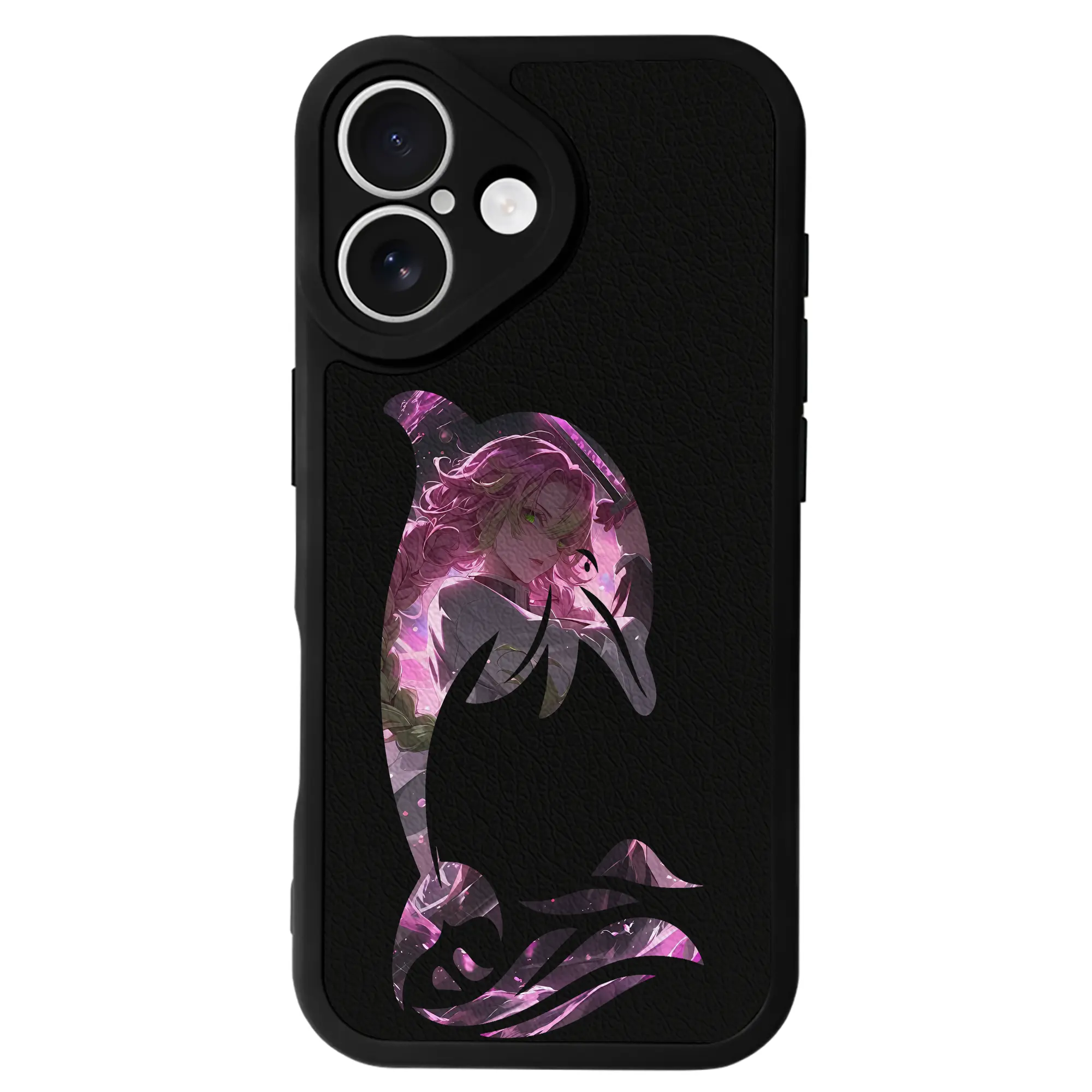 鬼滅の刃 グッズ,甘露寺 蜜璃 - IPhone 16シリーズ対応 ・ シリコンスマホケース ・ レザー調 ・ 高精度フィット ・ 耐衝撃 ・ ワイヤレス充電対応 ・ 精密カット